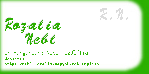 rozalia nebl business card